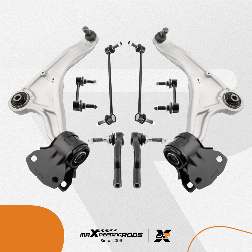 Suspension Lower Control Arms Tie Rods Sway Bar Kit compatible for Ford Fusion MKZ 2013-17