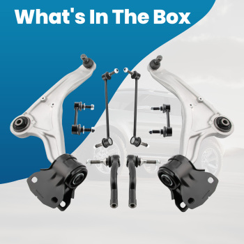 Front Lower Control Arms Tie Rods Sway Bars compatible for Ford Fusion compatible for Lincoln MKZ 13 - 16