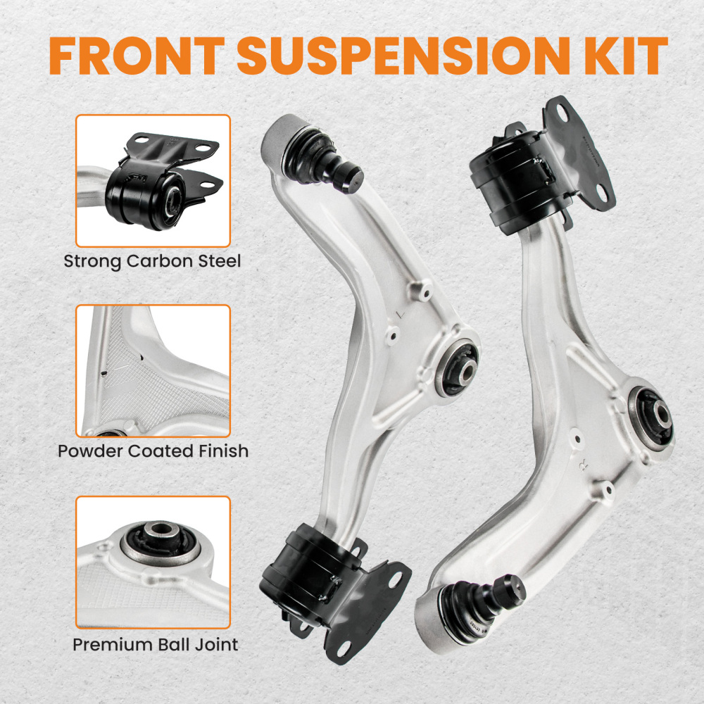 8x Front Lower Control Arms Outer Tie Rods Sway Bars for 2013-2017 compatible for Ford Fusion