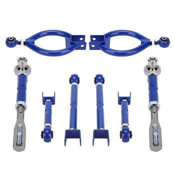 Adjustable Front Tension Rod Rear Camber Toe Traction Arms compatible for Nissan 240sx S13