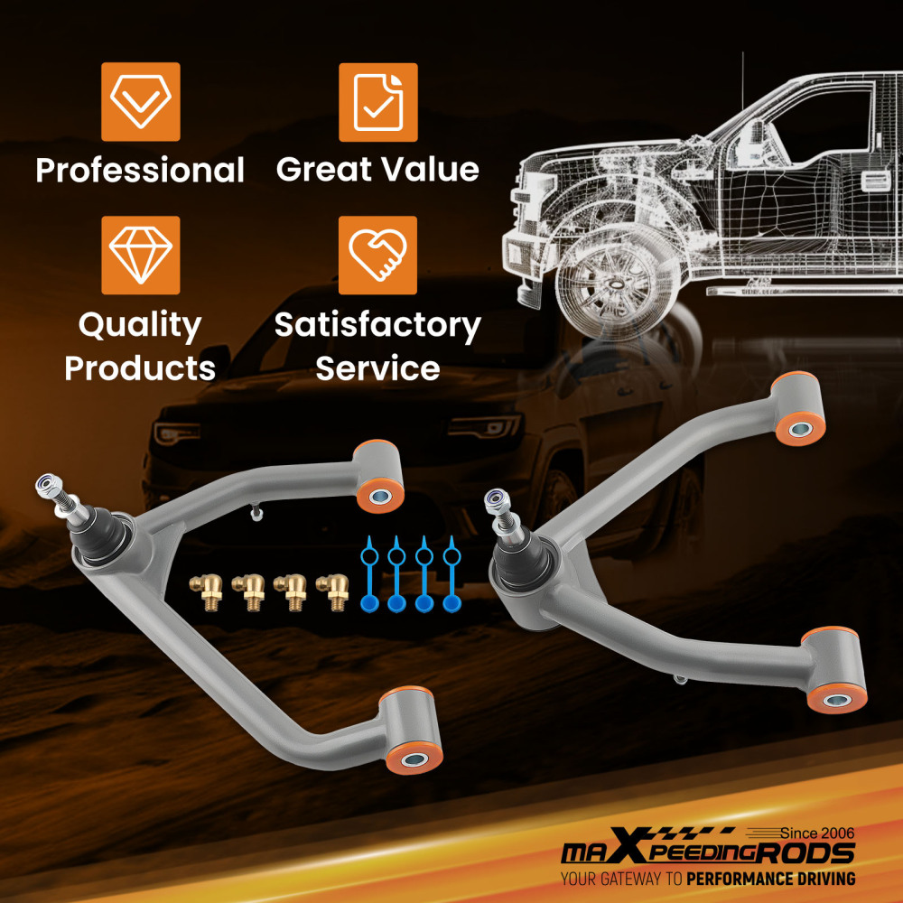 2x Suspension Front Upper Control Arm 2-4 Lift Kit compatible for GMC Yukon XL 2015-2020