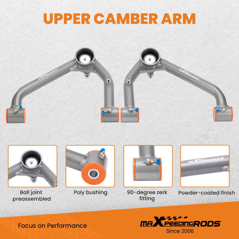 2x Suspension Front Upper Control Arm 2-4 Lift Kit compatible for GMC Yukon XL 2015-2020