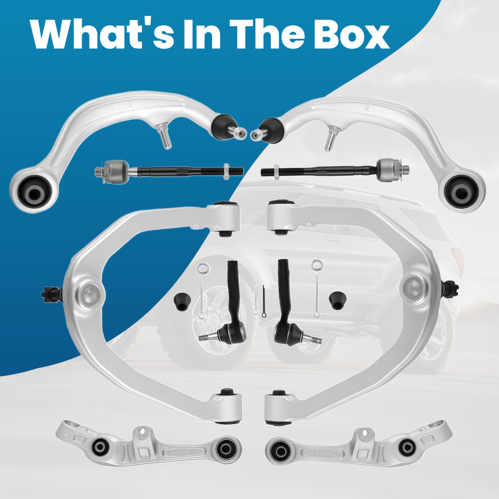 10pc Front Control Arms + Tierods compatible for Nissan 350Z G35 RWD Coupe 2003 2004 - 2007