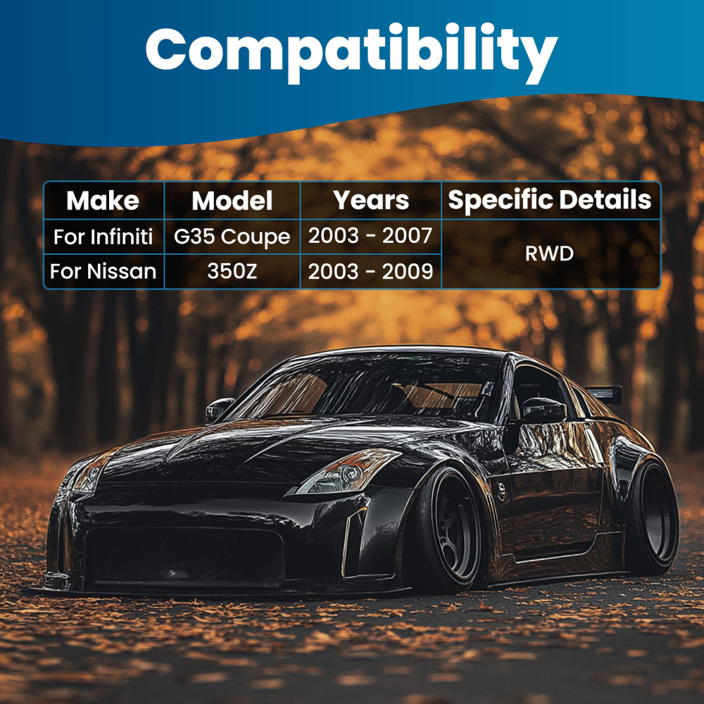 10pc Front Control Arms + Tierods compatible for Nissan 350Z G35 RWD Coupe 2003 2004 - 2007