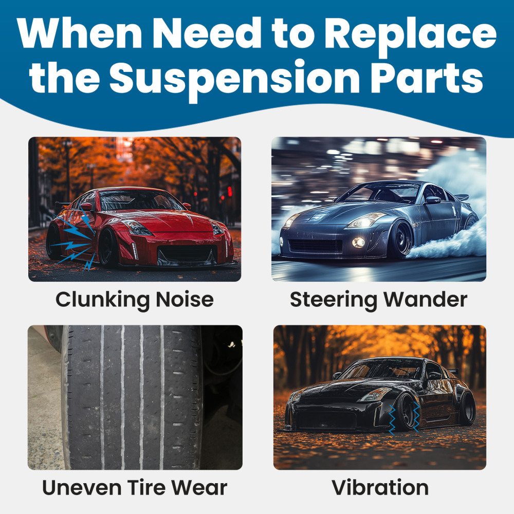 10pc Front Control Arms + Tierods compatible for Nissan 350Z G35 RWD Coupe 2003 2004 - 2007