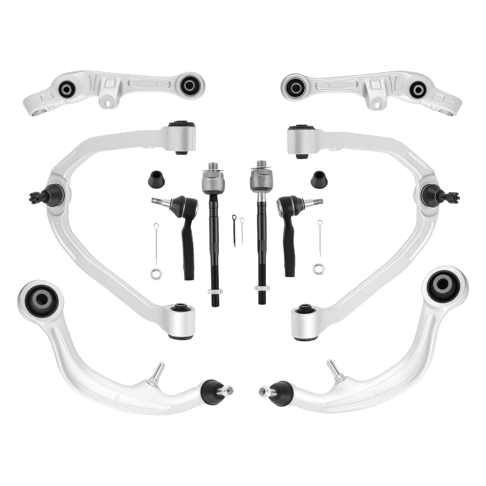 10pc Front Control Arms + Tierods compatible for Nissan 350Z G35 RWD Coupe 2003 2004 - 2007