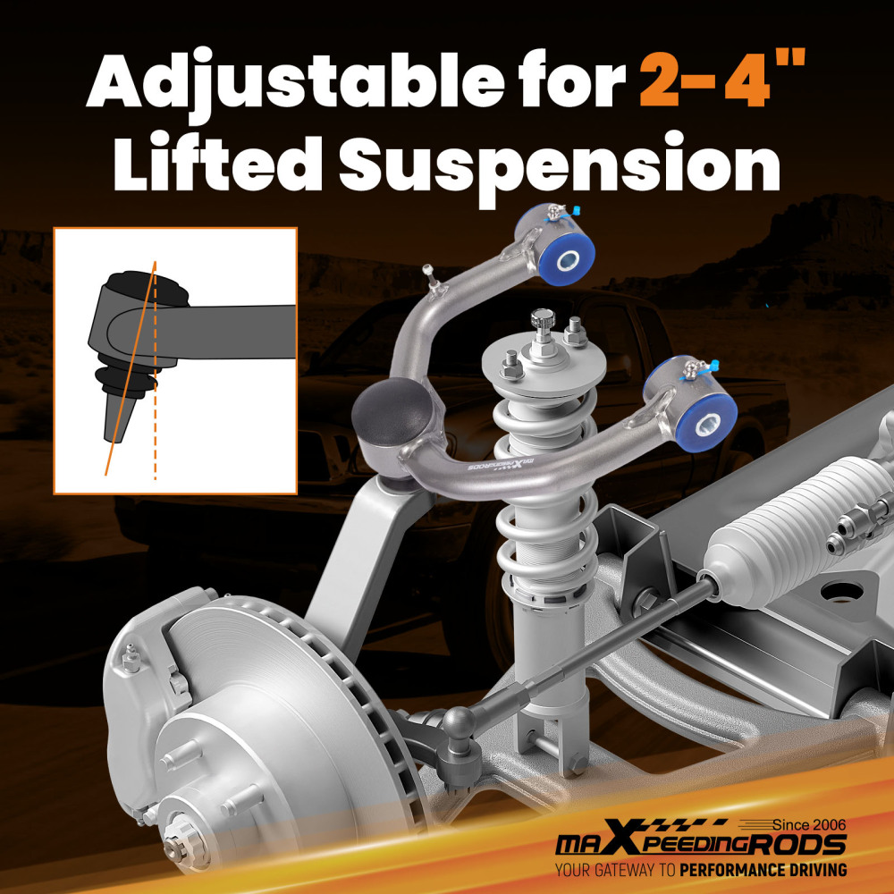 Suspension Kit Front Upper Control Arms 2-4inch Lift For Toyota Tacoma 1995-2004	