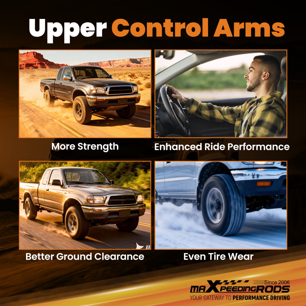 Suspension Kit Front Upper Control Arms 2-4inch Lift For Toyota Tacoma 1995-2004	