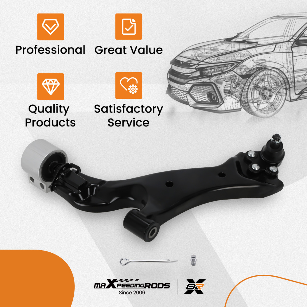 Front Left Lower Control Arm w/Ball Joint for 2010-17 compatible for Chevy Equinox GMC Terrain