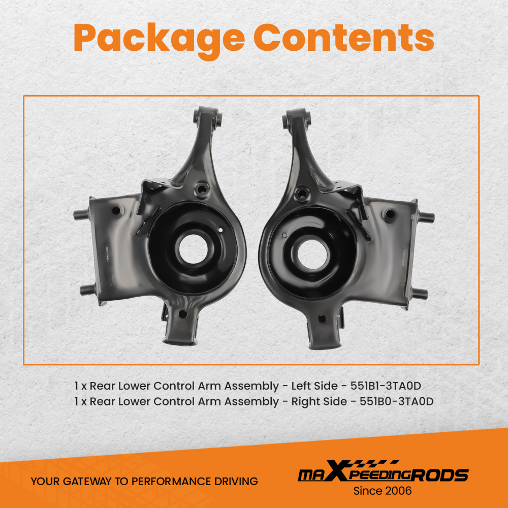 2x Rear Lower Control Arms LHRH For 2013-2021 compatible for Nissan Altima Maxima 2.5L 3.5L