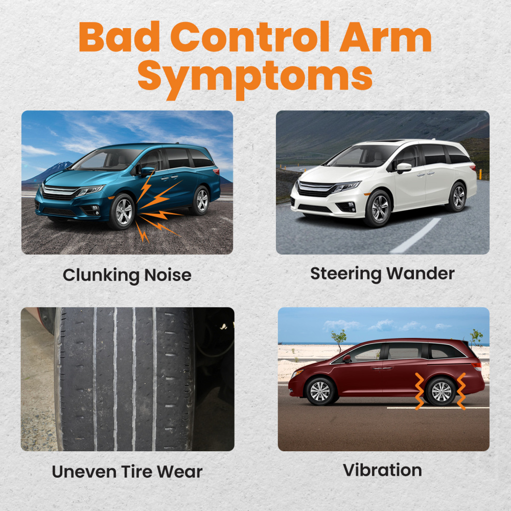 Pair Front Lower Control Arms w/ Ball Joints For 2011-2017 compatible for Honda Odyssey 3.5L V6