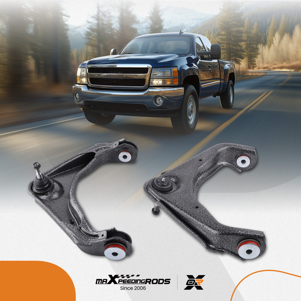 2x Front Upper Control Arms w/ Ball Joints compatible for Chevy Silverado 2500 HD 6.0L V8