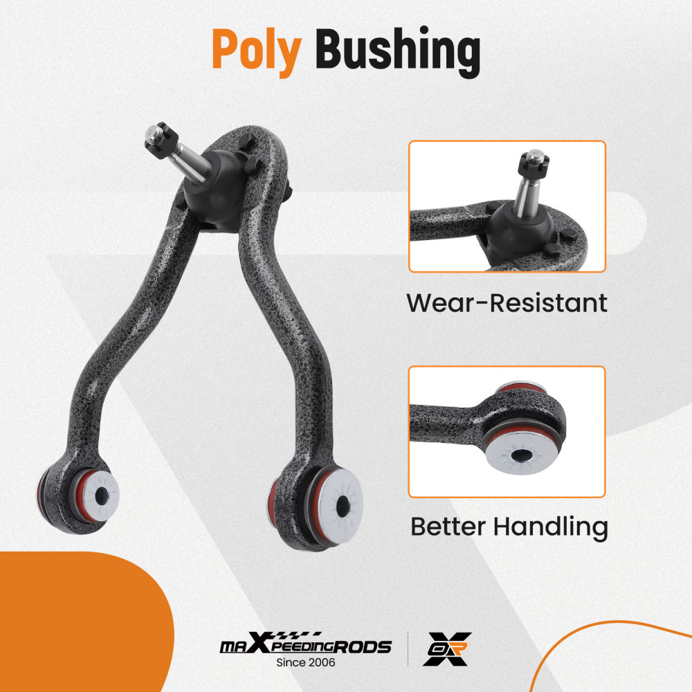 Front Upper Control Arm Sway Bars Kit For 1995-1999 compatible for Chevy K1500 K2500 compatible for Tahoe 4WD