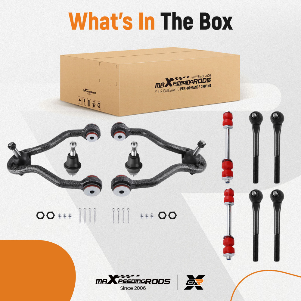 Front Upper Control Arm Sway Bars Kit For 1995-1999 compatible for Chevy K1500 K2500 compatible for Tahoe 4WD