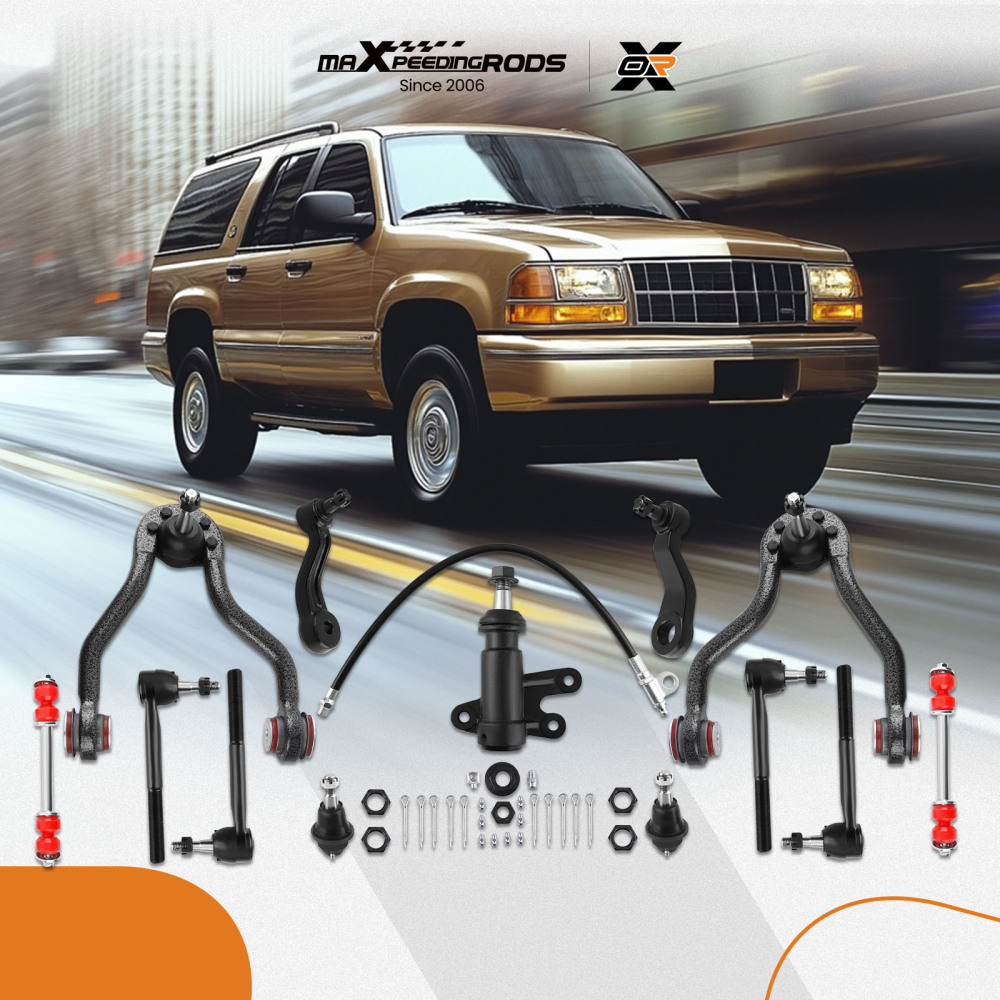 15x Front Upper Control Arms Ball Joint Sway Bar compatible for Chevy GMC K1500 compatible for Tahoe Yukon