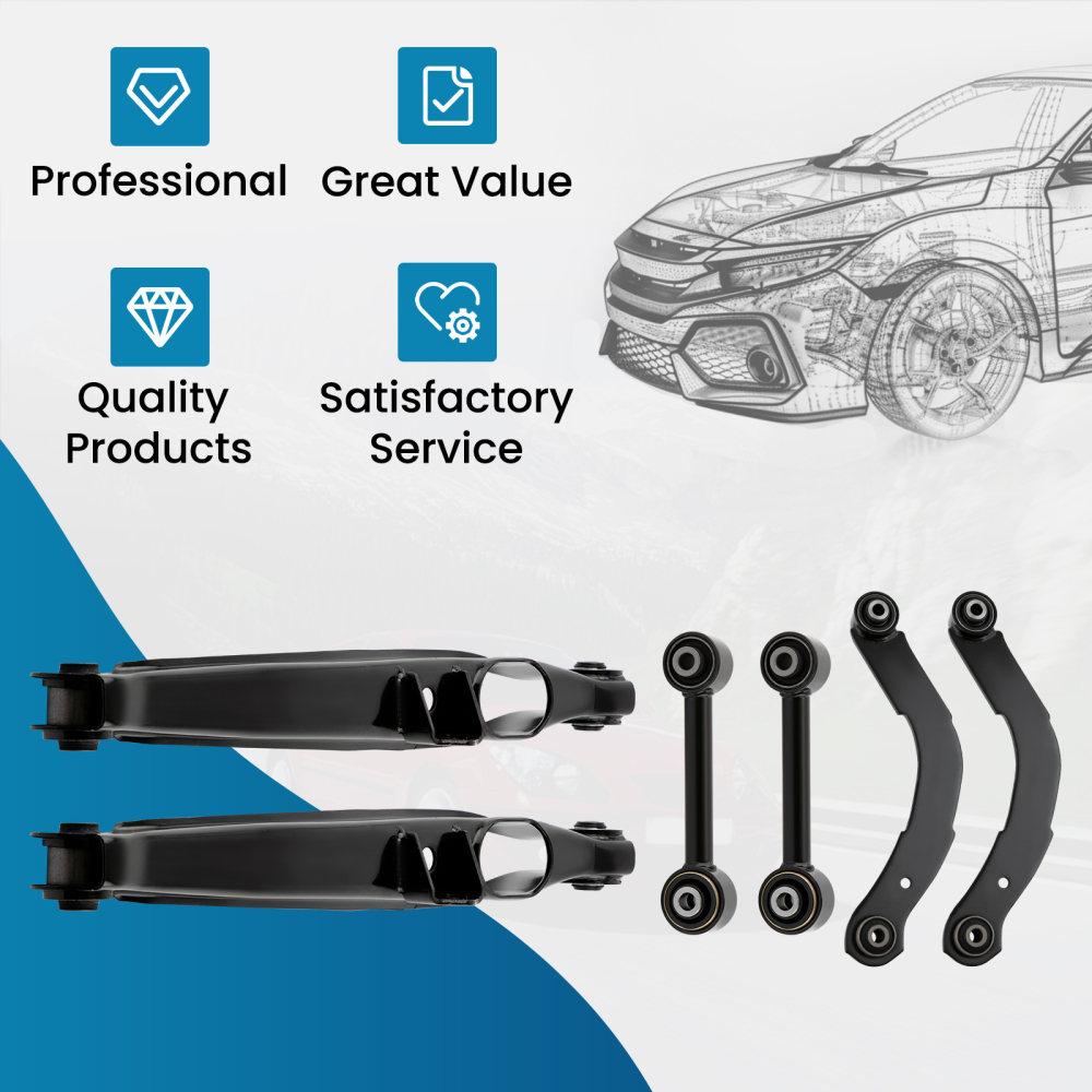 Rear Upper Lower Control Arms Lateral Toe Arms compatible for Jeep Compass Patriot 2007-17