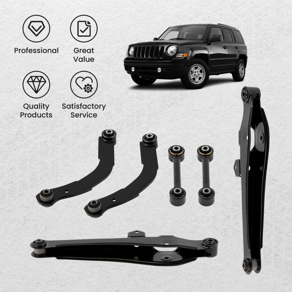 Rear Upper Lower Control Arms Lateral Toe Arms compatible for Jeep Compass Patriot 2007-17