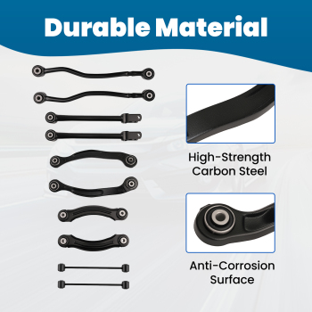 10pc Rear Suspension Control Arm Strut Rod Lateral Arm LHRH compatible for Dodge Charger