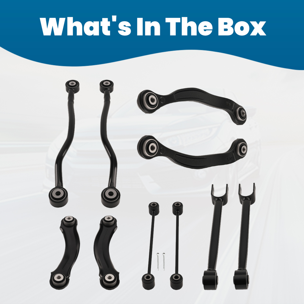10pc Rear Suspension Control Arm Strut Rod Lateral Arm LHRH compatible for Dodge Charger