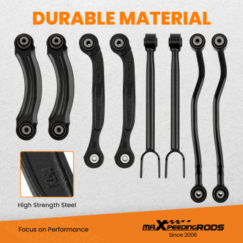 8pc Rear Suspension Control Arms Strut Rod Lateral Arm LHRH compatible for Dodge Charger