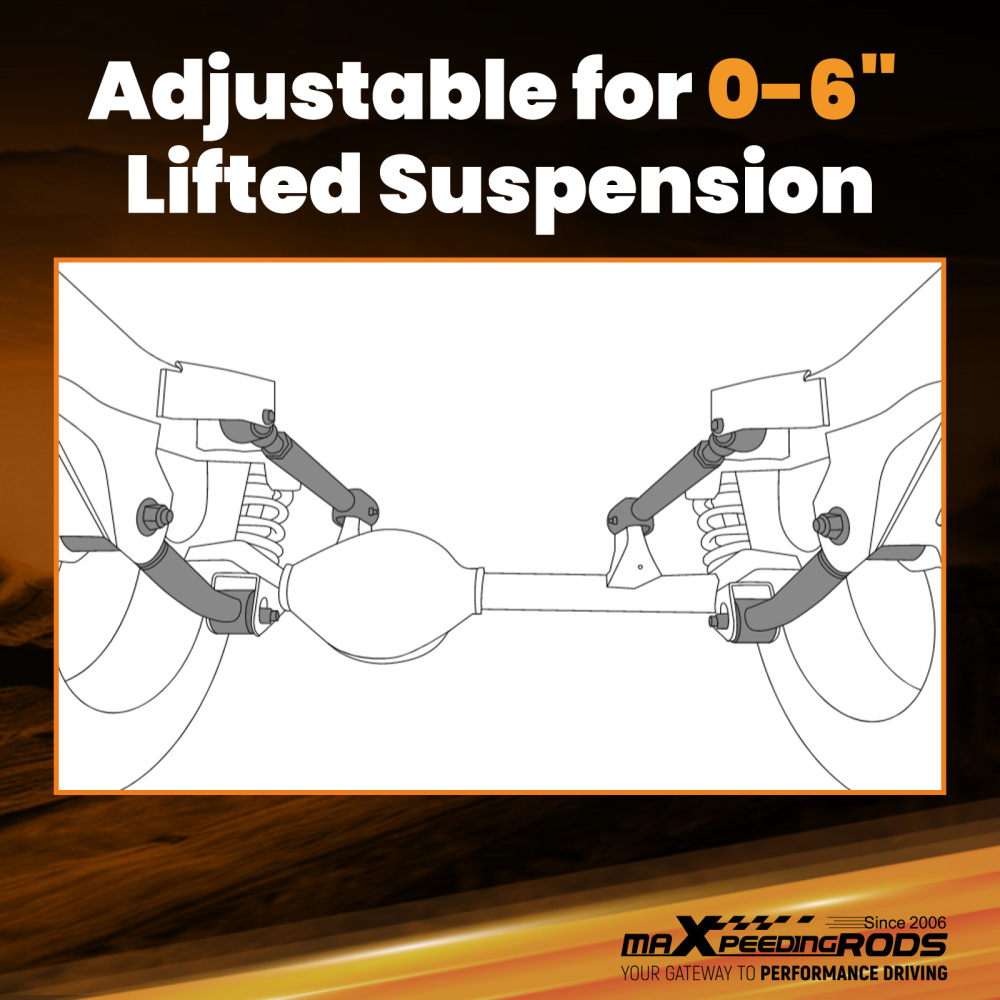 Front Lower Adjustable Control Arms 0-6 Lift compatible for Jeep Wrangler JK 2007-2018 4WD