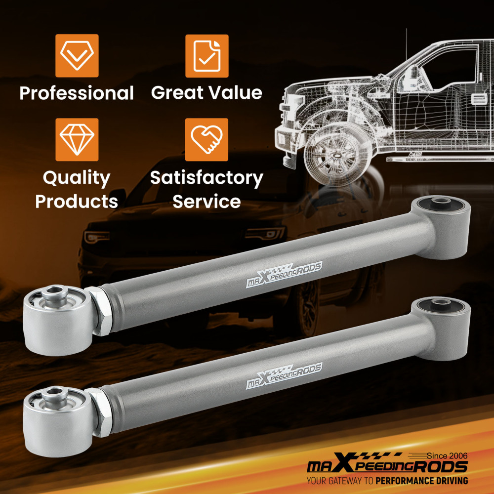 Adjustable Rear Lower Control Arm 0-6 Lift compatible for Jeep Wrangler JK 2007-2018 4WD
