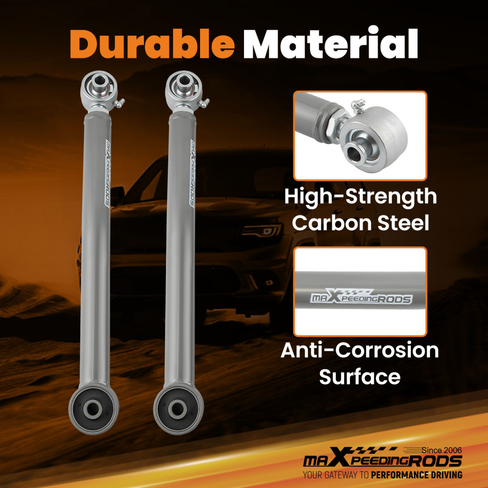 Adjustable Rear Upper Control Arms 0-6 Lift Kit compatible for Jeep Wrangler JK 2007-2018