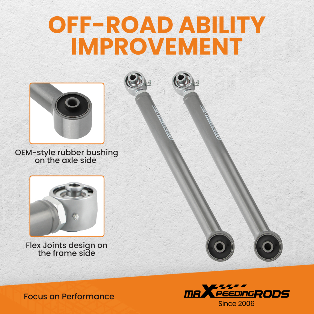 Rear Upper Adjustable Control Arm compatible for Jeep Wrangler JK Unlimited 2007-2018 4WD