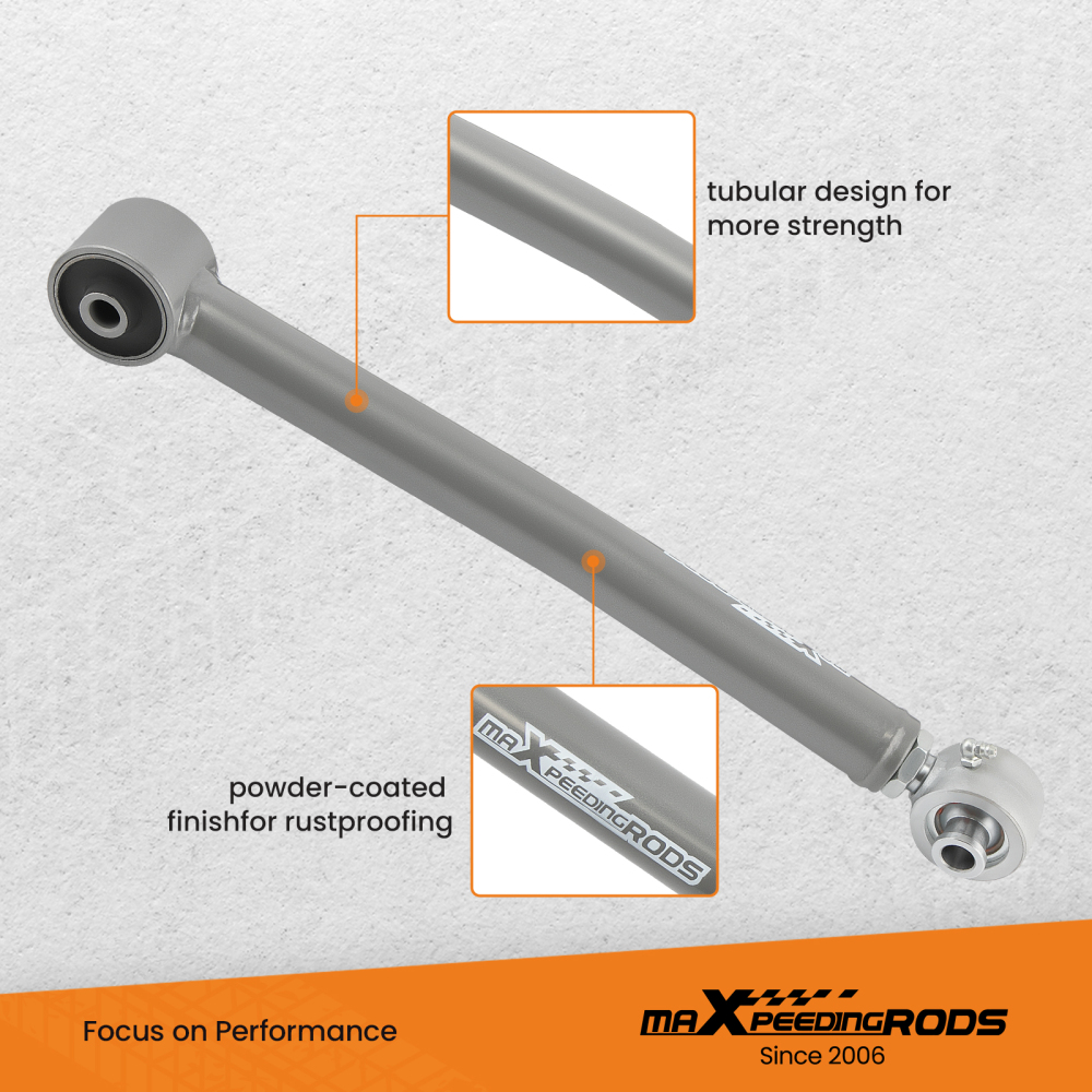 Rear Upper Adjustable Control Arm compatible for Jeep Wrangler JK Unlimited 2007-2018 4WD