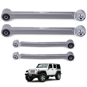 0-6 Lift Rear Upper Lower Adjustable Control Arm compatible for Jeep Wrangler JK 2007-2018