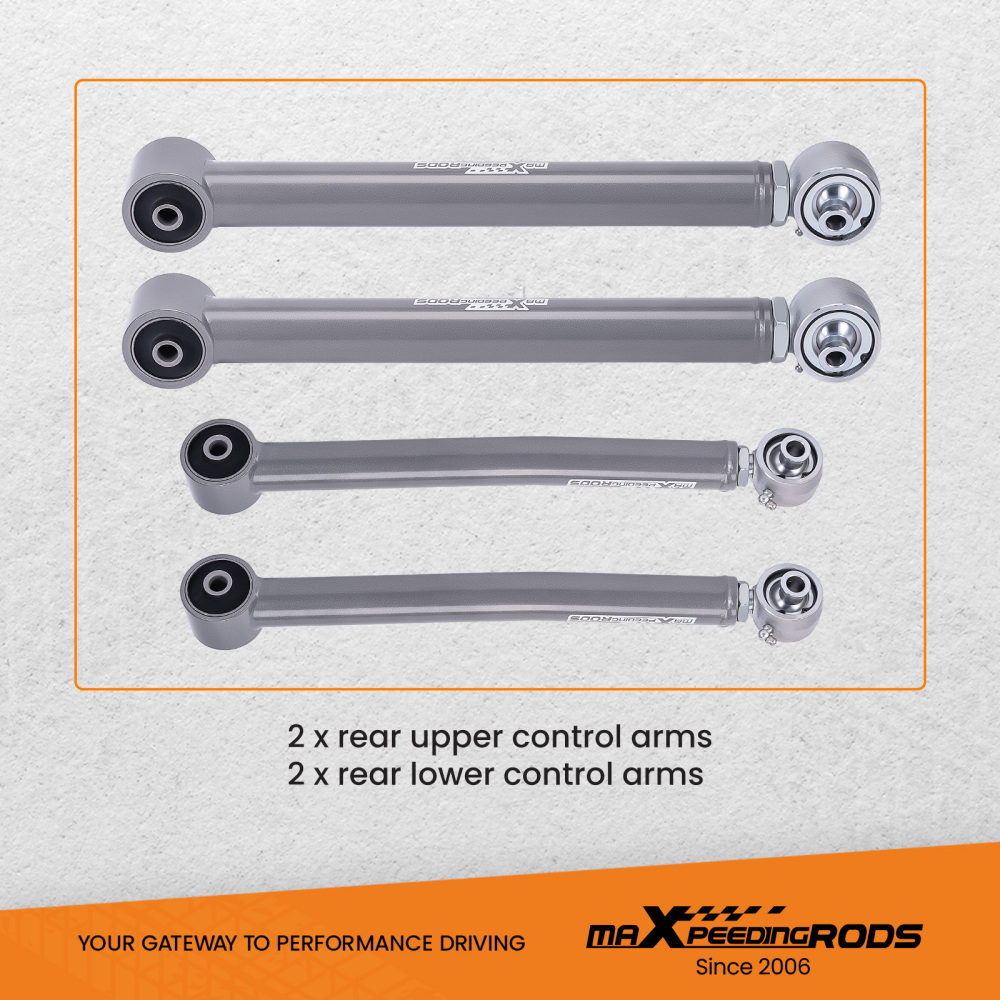 0-6 Lift Rear Upper Lower Adjustable Control Arm For Jeep Wrangler JK 2007-2018