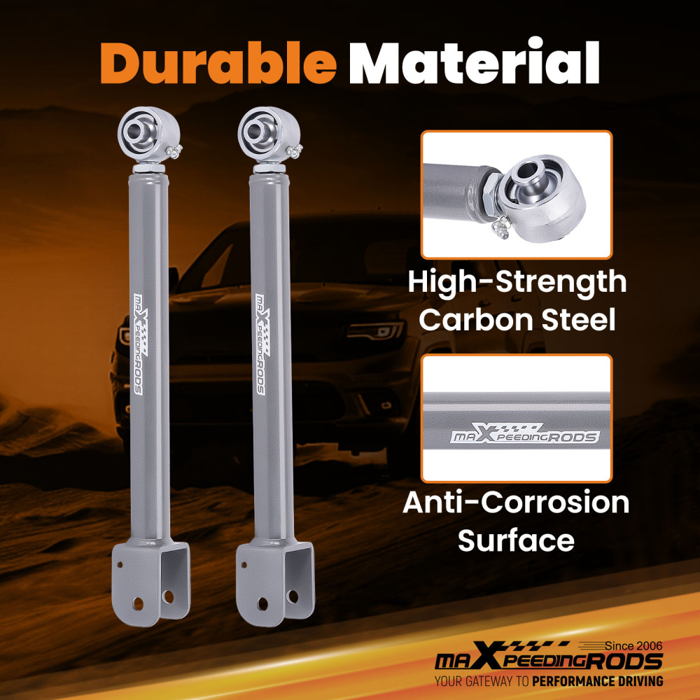 Front Upper Adjustable Control Arm 0-6 compatible for Jeep Wrangler JK 2007-2018 2/4WD