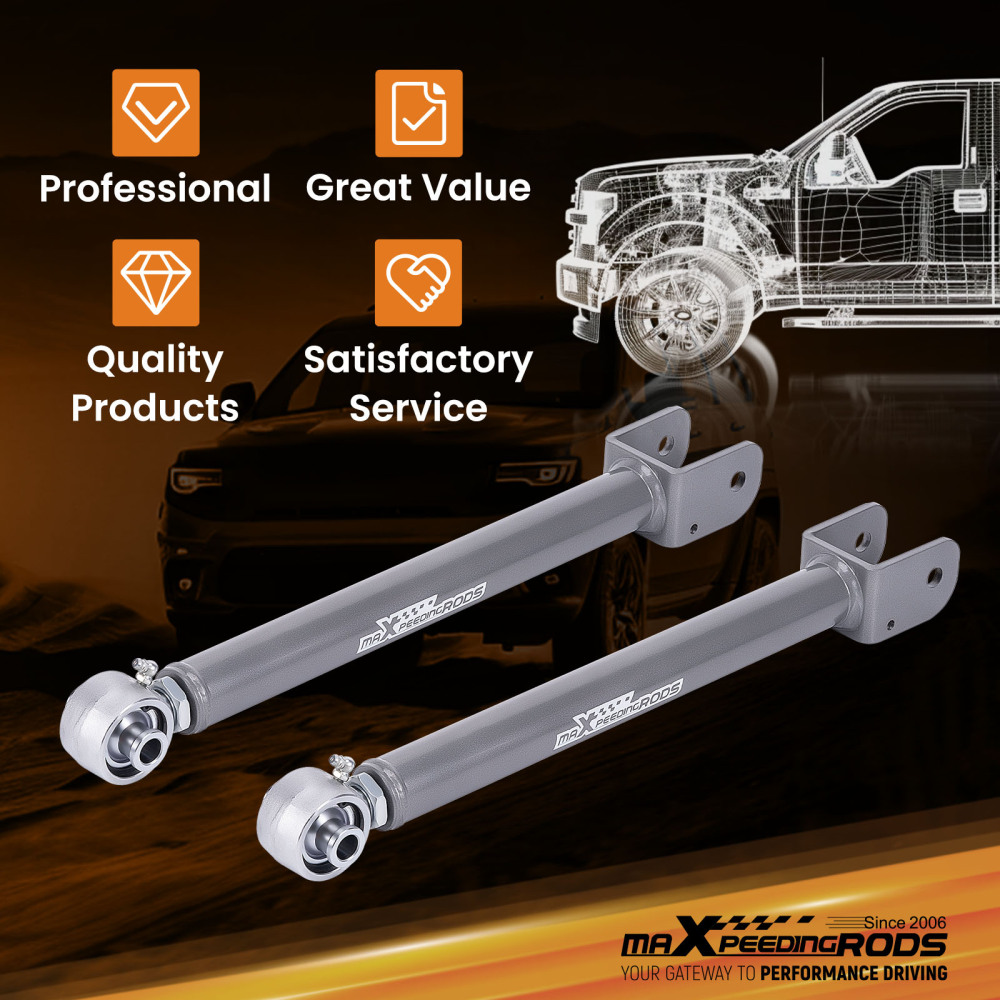 Front Upper Adjustable Control Arm 0-6 compatible for Jeep Wrangler JK 2007-2018 2/4WD