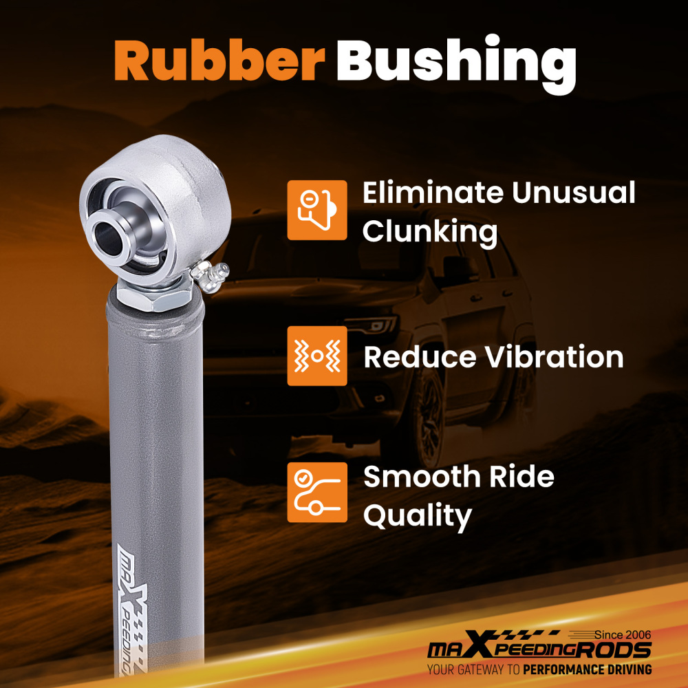 Adjustable Front Upper Control Arm 0-6 Lift compatible for Jeep Wrangler JK Unlimited 2007-2018 4WD