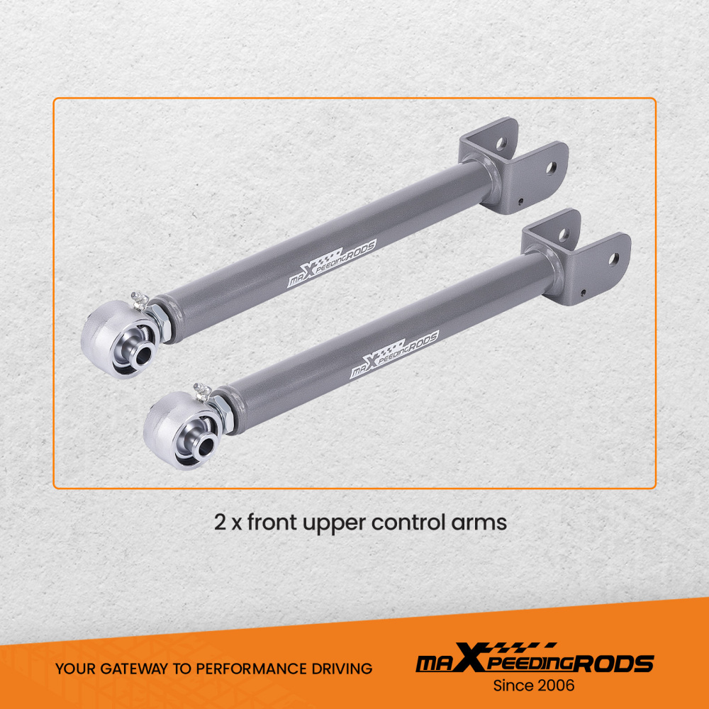 Adjustable Front Upper Control Arm 0-6 Lift compatible for Jeep Wrangler JK Unlimited 2007-2018 4WD