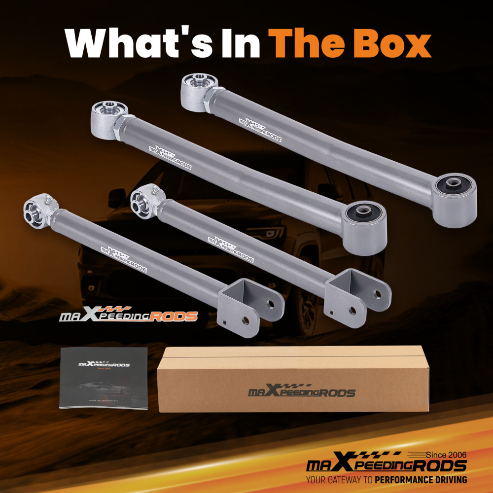 Front Upper Lower Adjustable Control Arms 0-6 Lift Compatible For Jeep Wrangler JK 2007-18