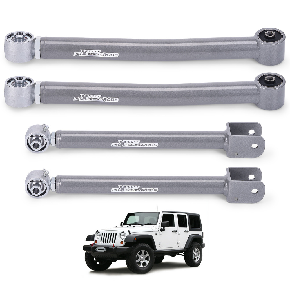 Front Upper Lower Adjustable Control Arms 0-6 Lift Compatible For Jeep Wrangler JK 2007-18