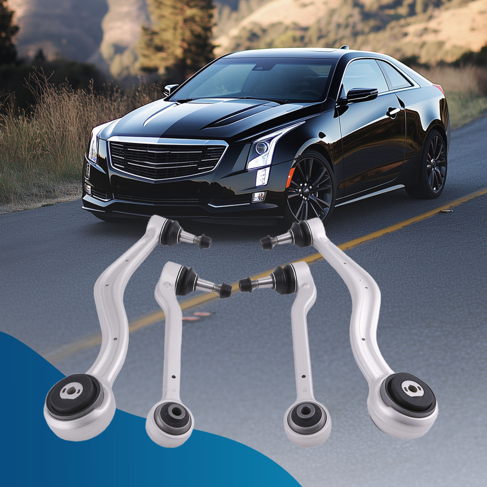 4 Piece Front Lower Control Arms w/ Ball Joint for 2013 2014-2018 compatible for Cadillac ATS