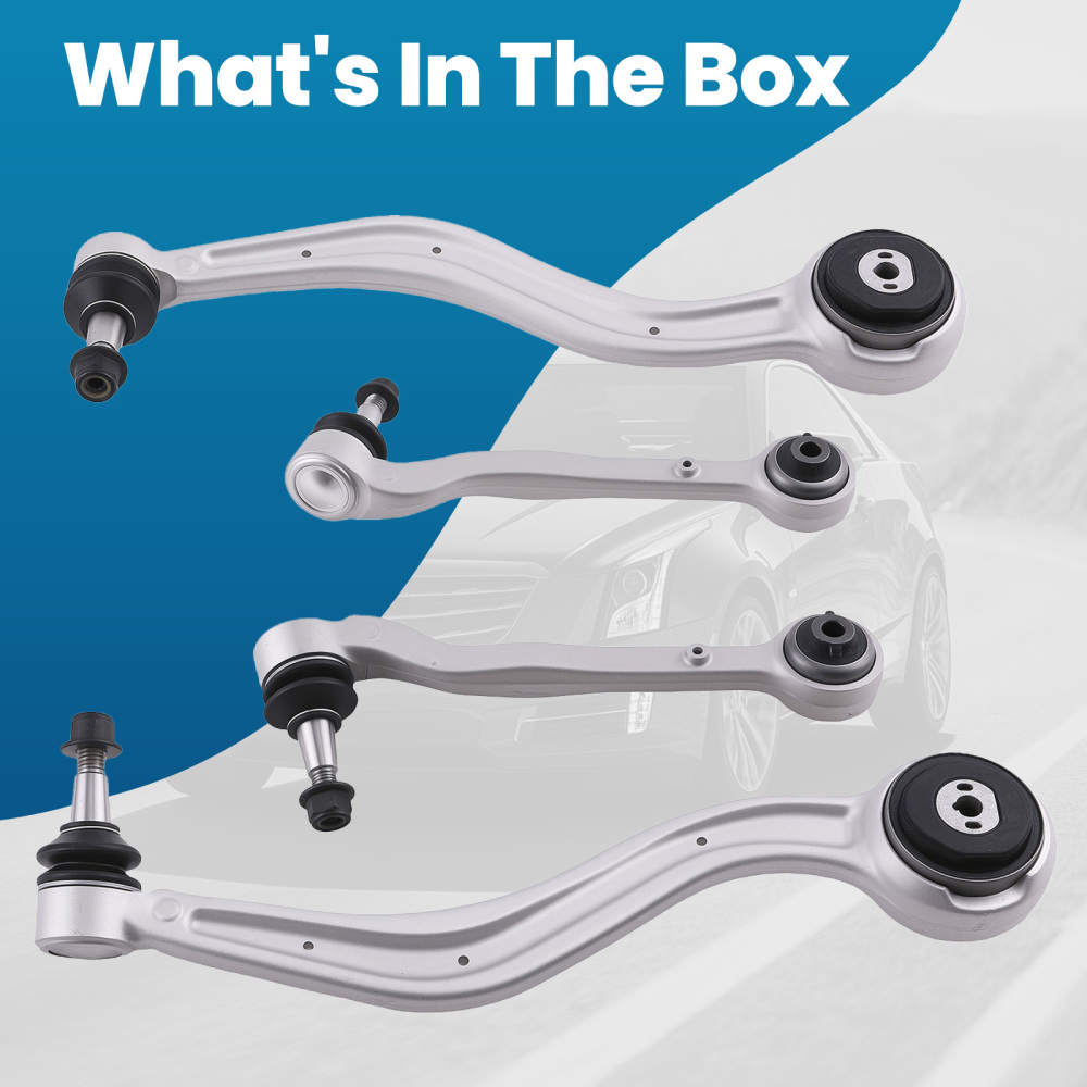 4 Piece Front Lower Control Arms w/ Ball Joint for 2013 2014-2018 compatible for Cadillac ATS