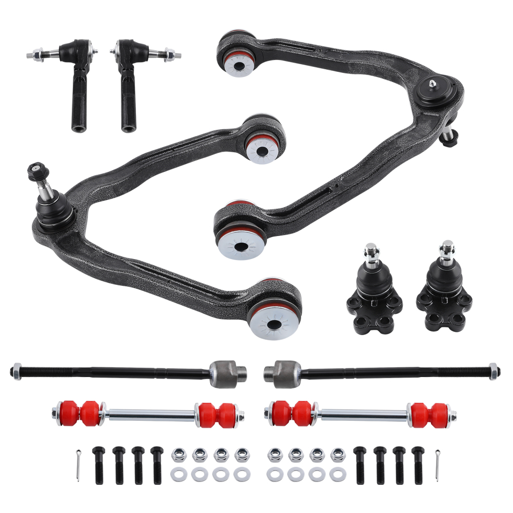 RWD Front Control Arms Tie Rods for 1999-2006 compatible for GMC Sierra Chevy Silverado 1500