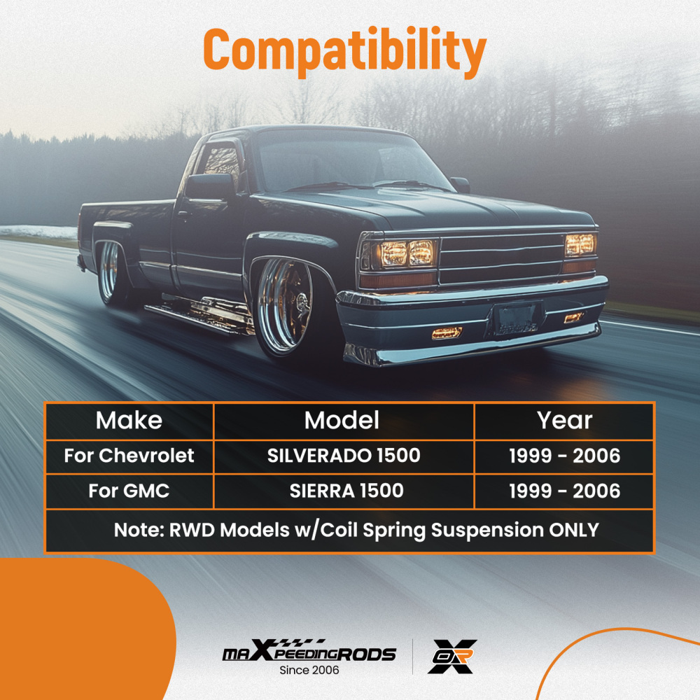 12x Front Upper Control Arm Sway Bar Kit compatible for Chevy Silverado GMC Sierra 1500 RWD