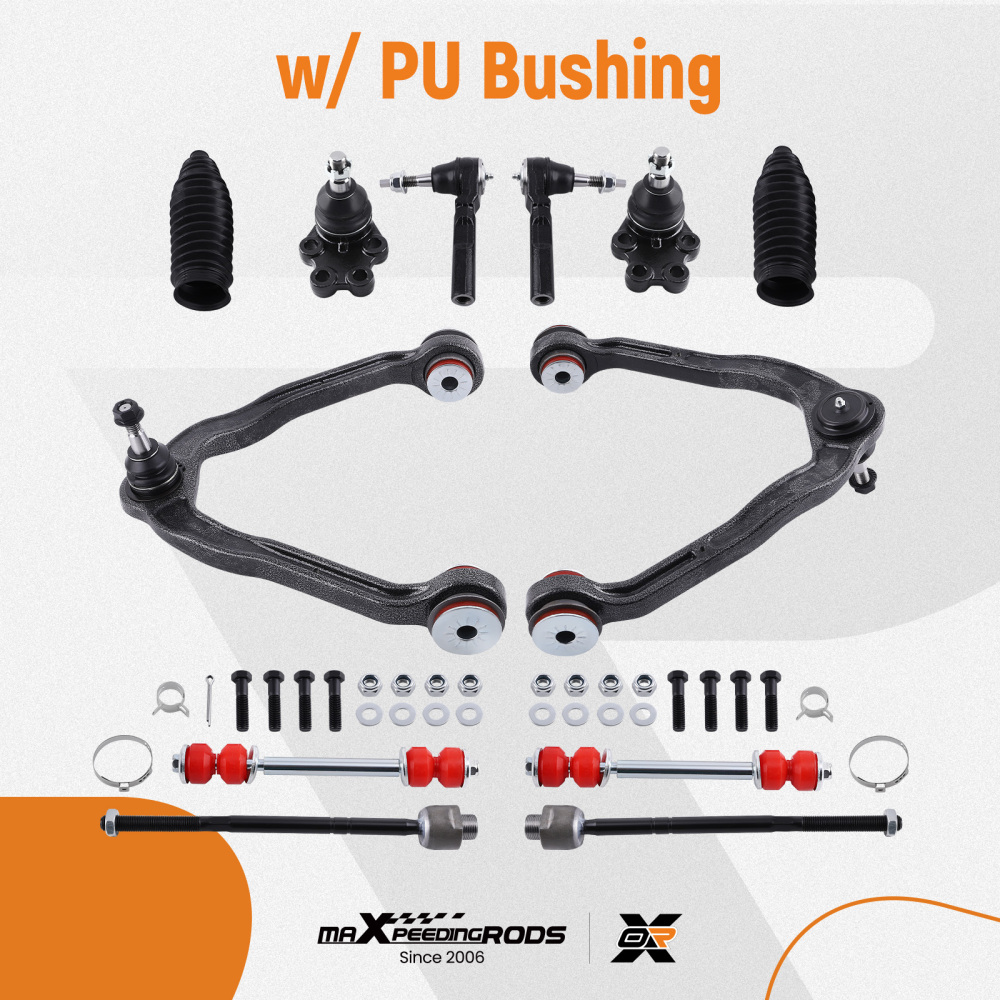 12x Front Upper Control Arm Sway Bar Kit compatible for Chevy Silverado GMC Sierra 1500 RWD