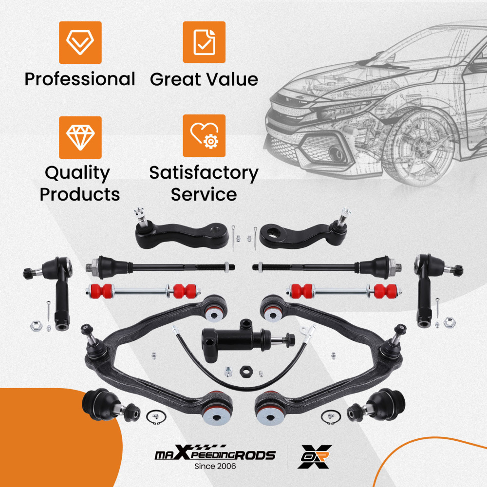 Suspension Front Upper Control Arms compatible for Chevy GMC Silverado Sierra 1500 compatible for Tahoe
