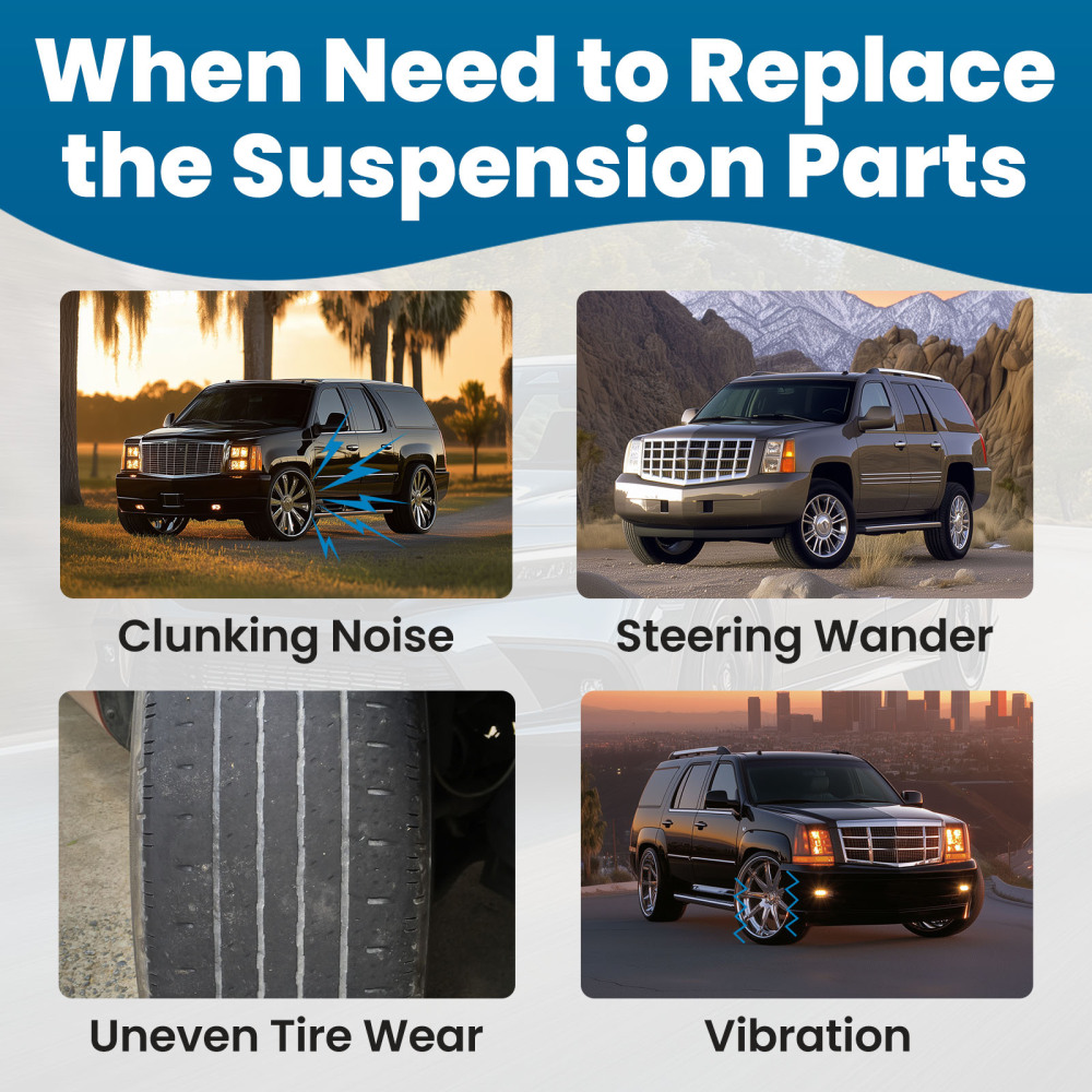 SET DI 8 BRACCI DI CONTROLLO ANTERIORI compatibile per CADILLAC ESCALADE CHEVROLET SILVERADO