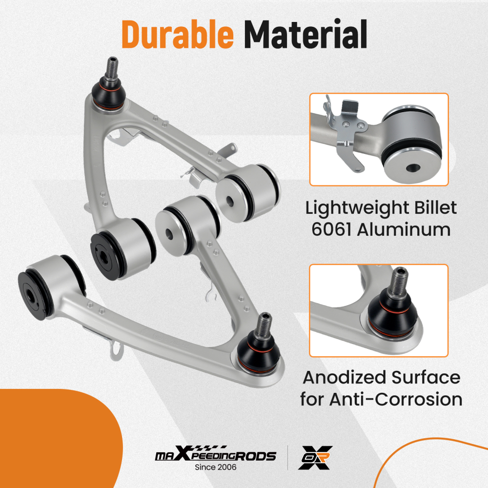 2X FRONT UPPER CONTROL ARMS WISHBONE compatible for MASERATI QUATTROPORTE 08-12 GRANTURISMO