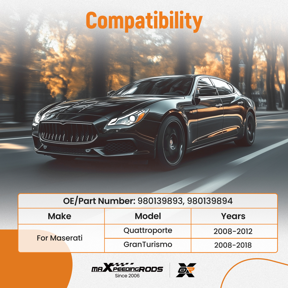 2X FRONT UPPER CONTROL ARMS WISHBONE compatible for MASERATI QUATTROPORTE 08-12 GRANTURISMO