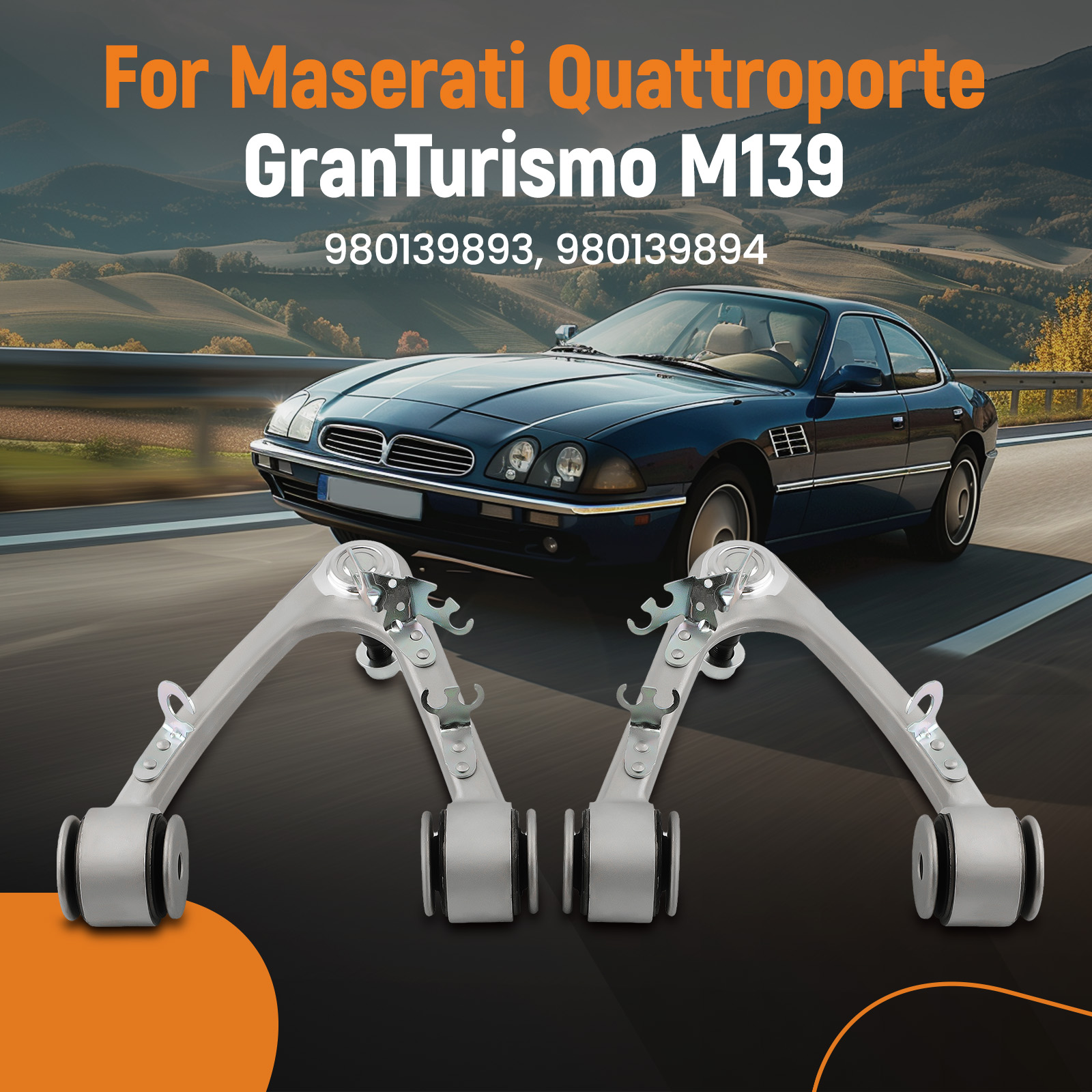 Front Upper Control Arms Left Right For 05-13 compatible for