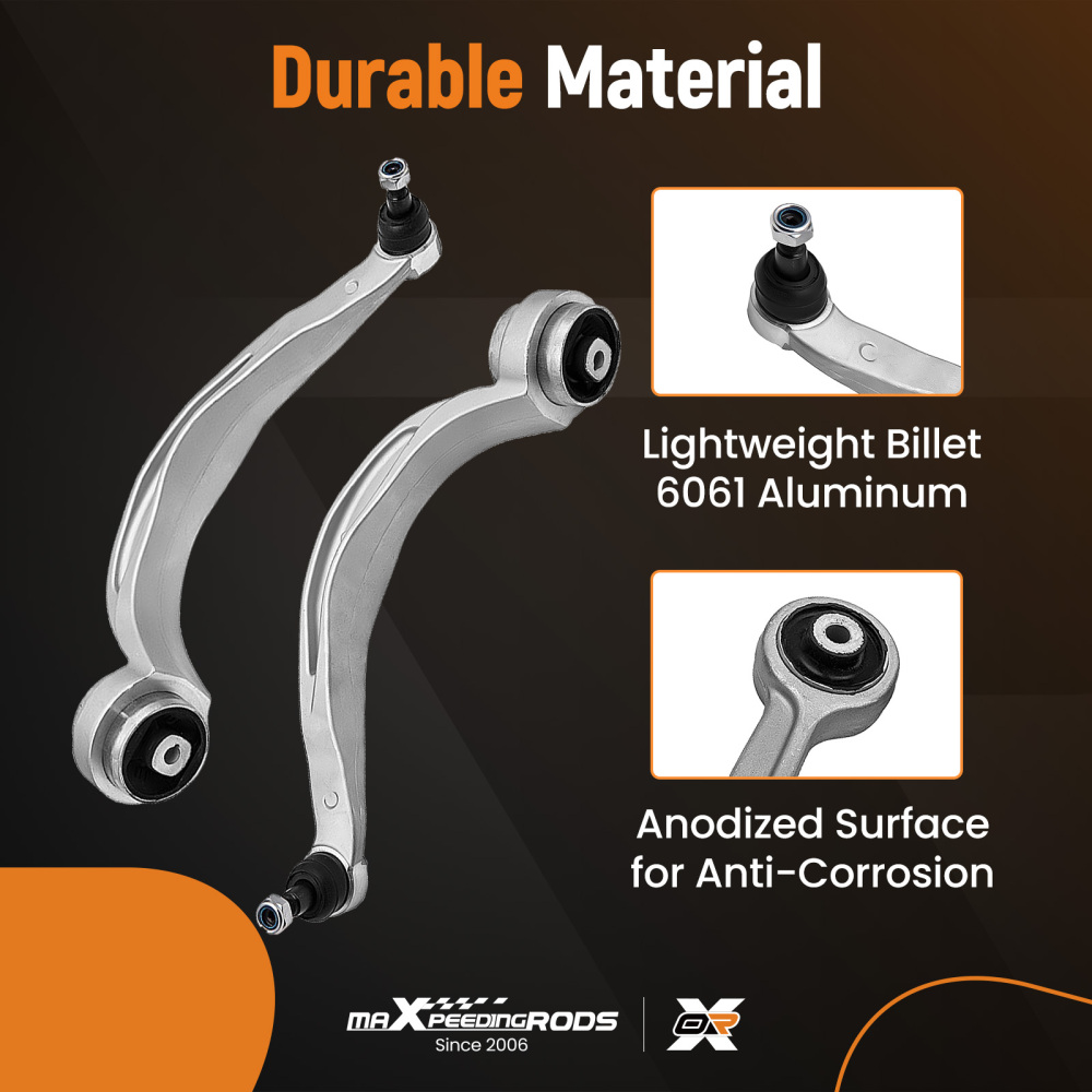 10-Part Control Arm Kit Upper+Lower Front compatible for Audi A4 8k B8 A5 8t 07-09 8f suspension arms