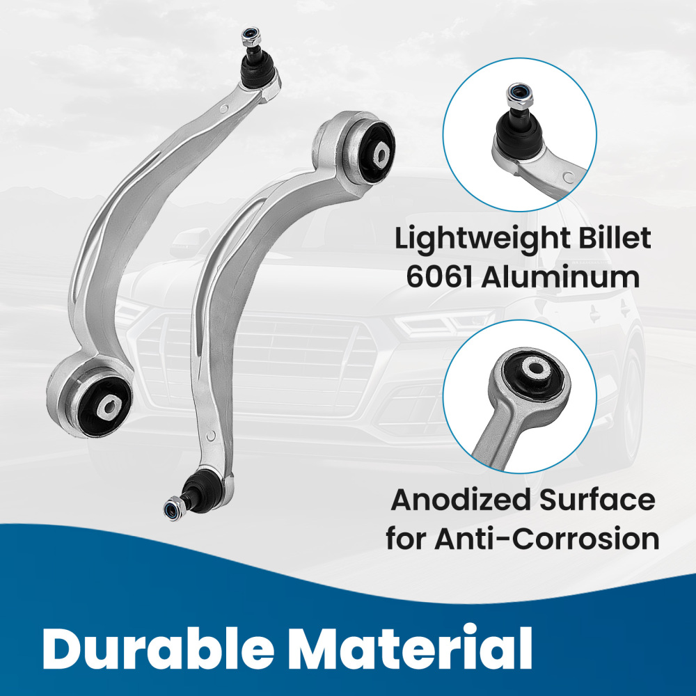 10-Part Control Arm Kit Upper+Lower Front compatible for Audi A4 8k B8 A5 8t 07-09 8f suspension arms