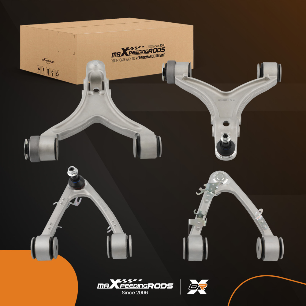 Front Upper Lower Control Arms For 08-13 compatible for Maserati Quattroporte GranTurismo M139